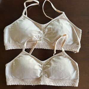 Set of 2 maidenform girl nude bralettes - XL